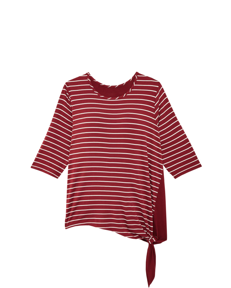 Front of plus size Jessin Side Knot Tee by Molly&Isadora | Dia&Co | dia_product_style_image_id:120459